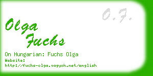 olga fuchs business card